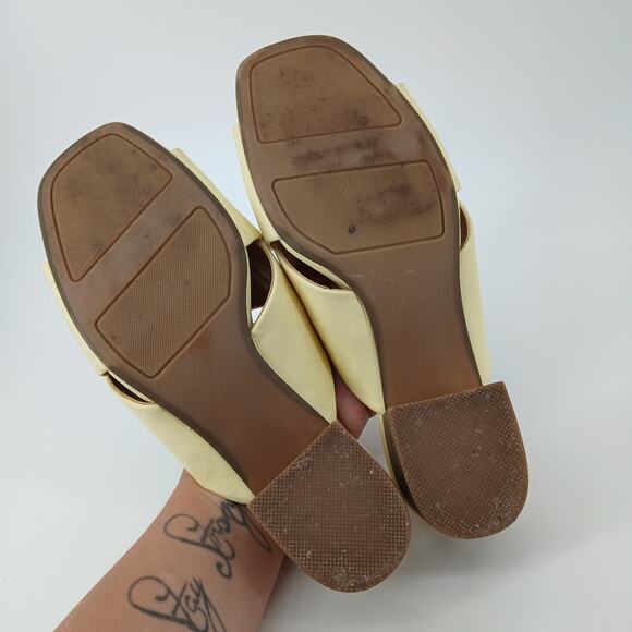 Lauren Conrad Butter Yellow Sodapop Crossband Block Heel Sandal Womens 7M Preppy - Picture 6 of 7